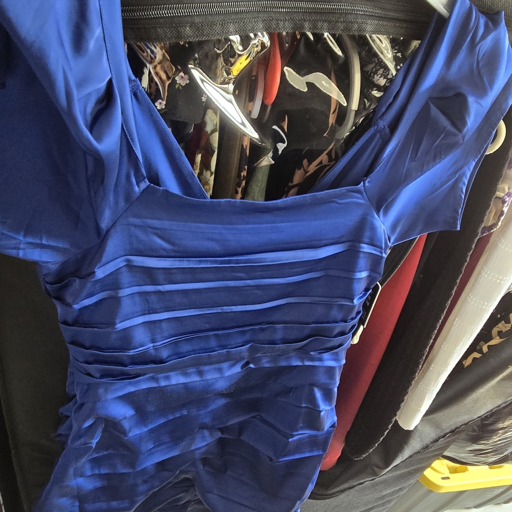 Express Royal Blue Gathered Dress